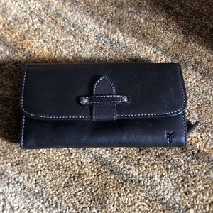 NWT Frye black leather wallet purse